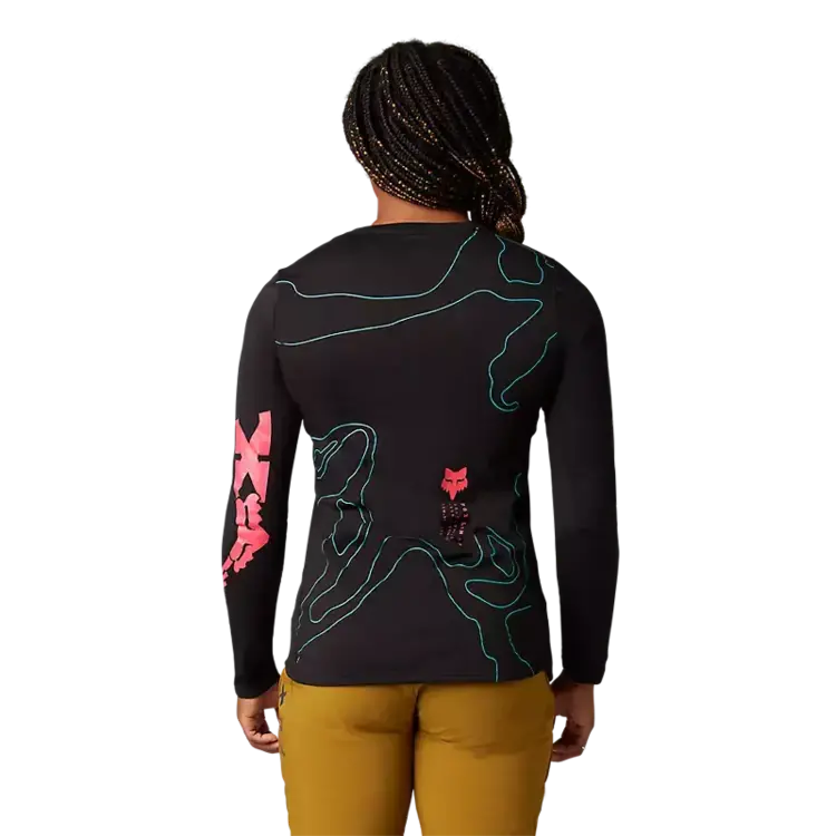FOX WOMEN'S RANGER LUNAR MID L/S JERSEY | BLACK