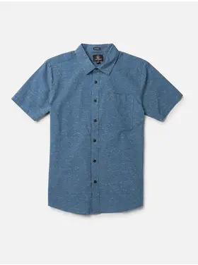 VOLCOM MEN'S DATE KNIGHT S/S SHIRT | STONE BLUE