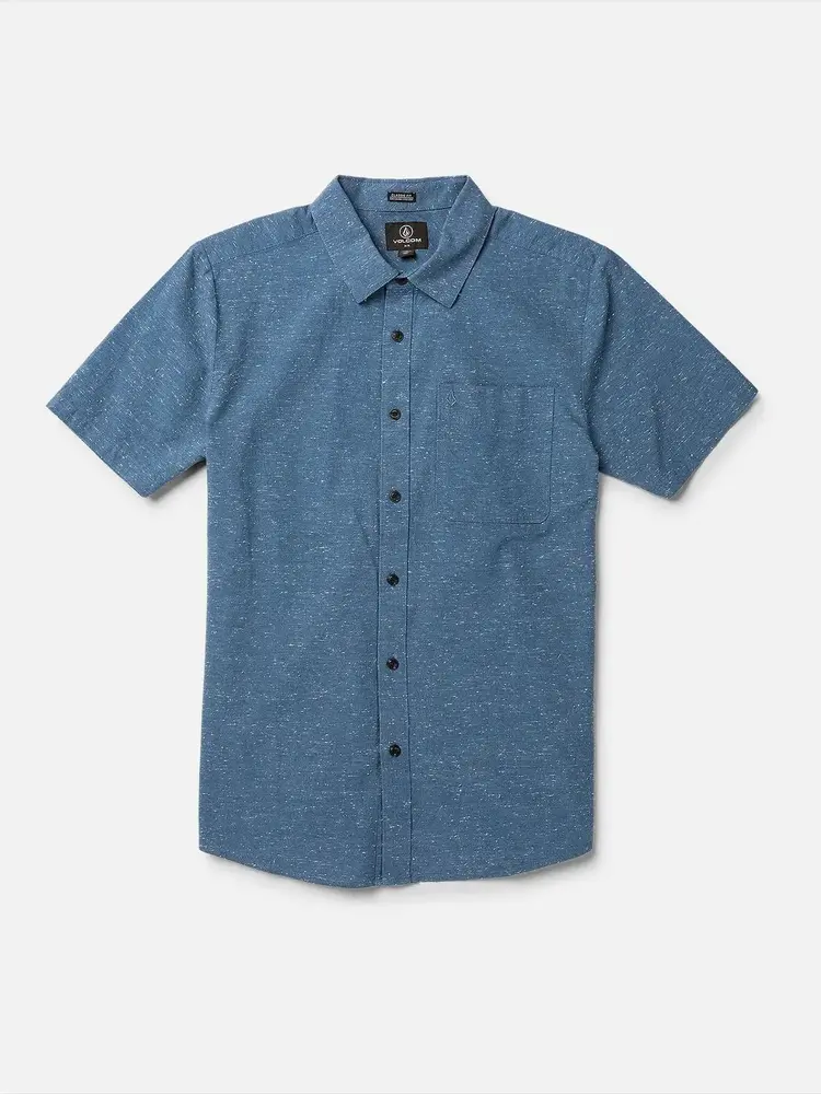 VOLCOM MEN'S DATE KNIGHT S/S SHIRT | STONE BLUE