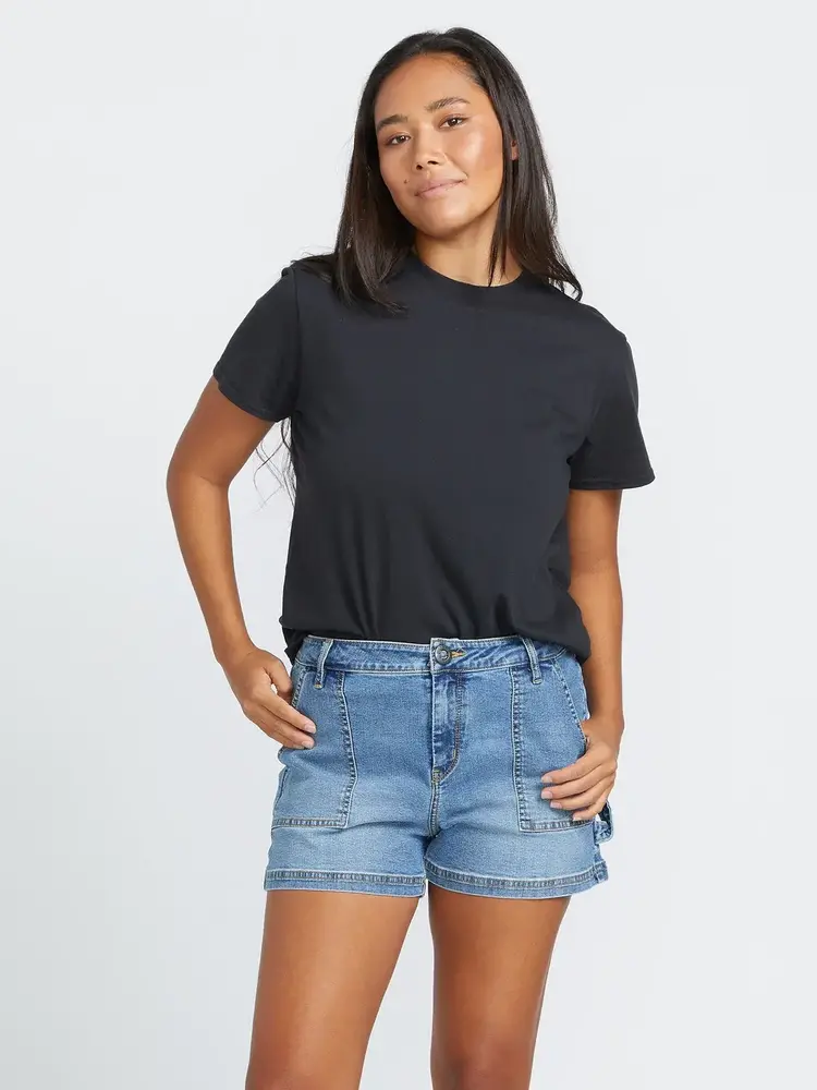 VOLCOM WOMEN'S STONE KRAFT SHORTS | JASPER BLUE