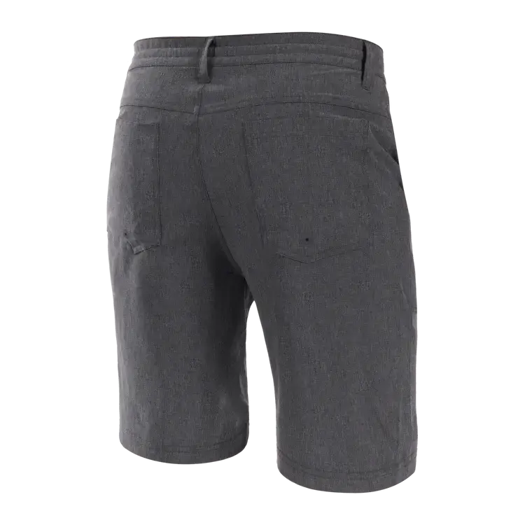 SAXX LAND TO SAND 9" HYBRID SWIM SHORTS | BLACK SHADE