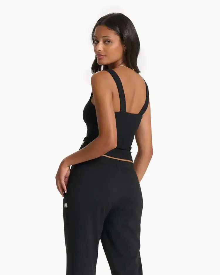 VUORI WOMEN'S ELEVATION SQUARE NECK TANK | BLACK