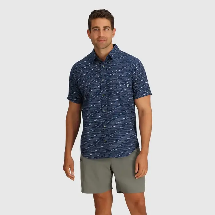 OUTDOOR RESEARCH MEN'S ROOFTOP S/S SHIRT | CENOTE DASH PATH