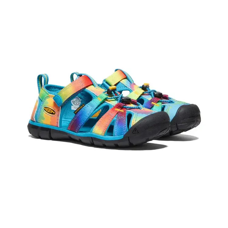 KEEN BIG KIDS' SEACAMP II CNX | VIVID BLUE/TIE DYE