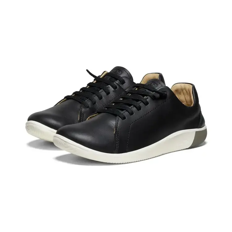 KEEN WOMEN'S KNX LEATHER SNEAKER | BLACK/WHITE