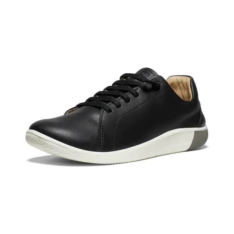 KEEN WOMEN'S KNX LEATHER SNEAKER | BLACK/WHITE