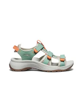 KEEN WOMEN'S ASTORIA WEST OPEN-TOE | GREEN/TANGERINE