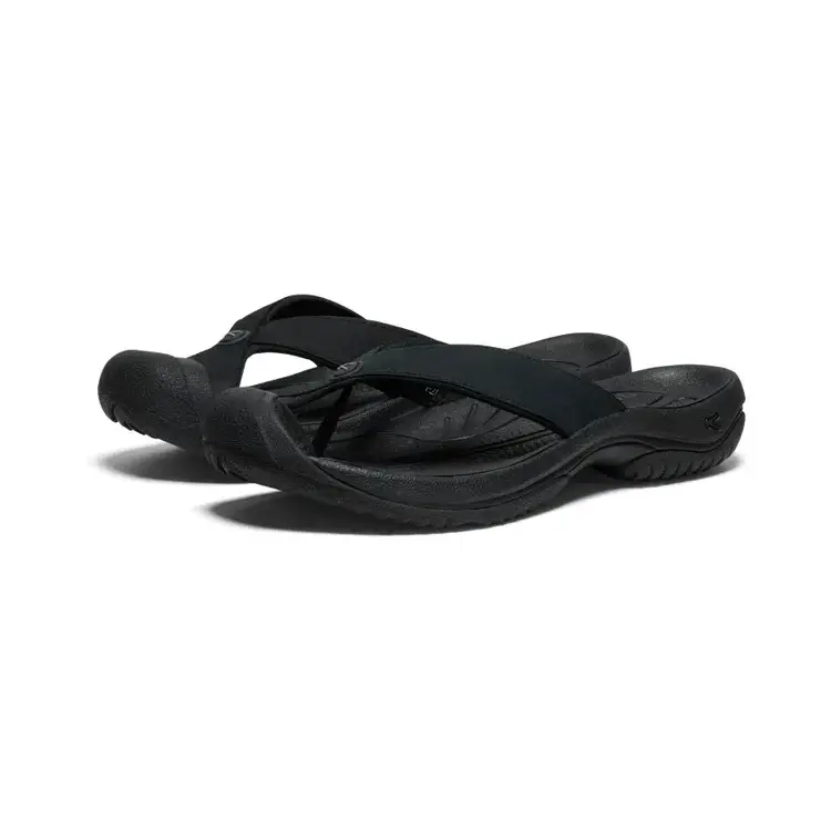 KEEN MEN'S WAIMEA LEATHER FLIP-FLOP | BLACK