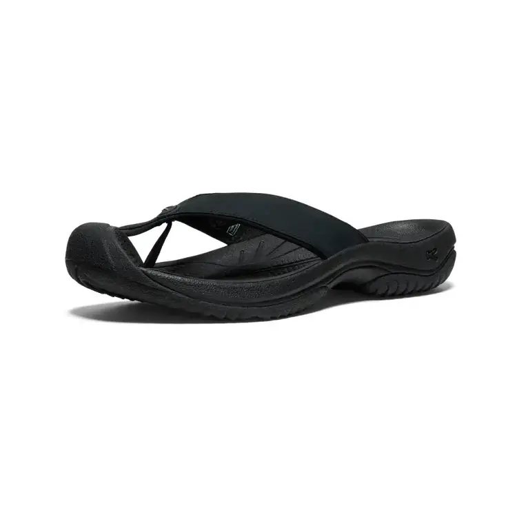 KEEN MEN'S WAIMEA LEATHER FLIP-FLOP | BLACK