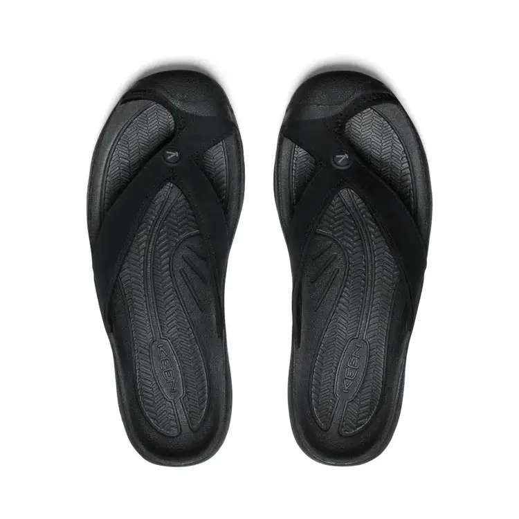 KEEN MEN'S WAIMEA LEATHER FLIP-FLOP | BLACK