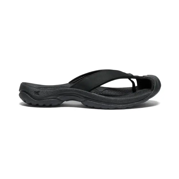 KEEN WOMEN'S WAIMEA LEATHER FLIP-FLOP | BLACK