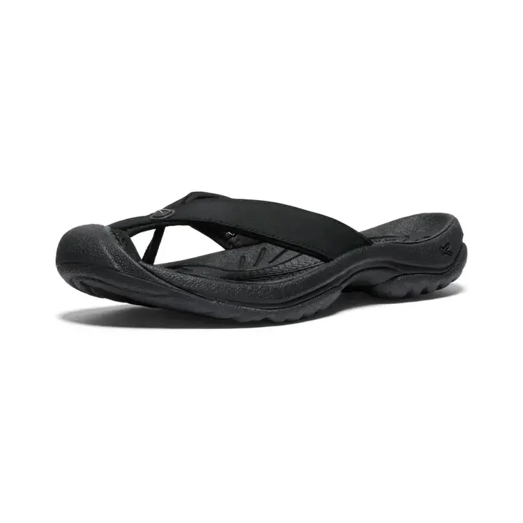 KEEN WOMEN'S WAIMEA LEATHER FLIP-FLOP | BLACK