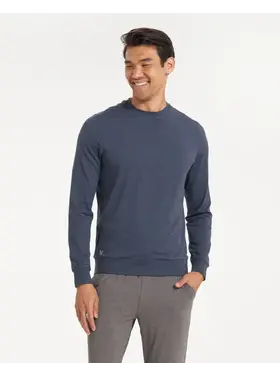 VUORI MEN'S PONTO PERFORMANCE CREW | AZURE HEATHER