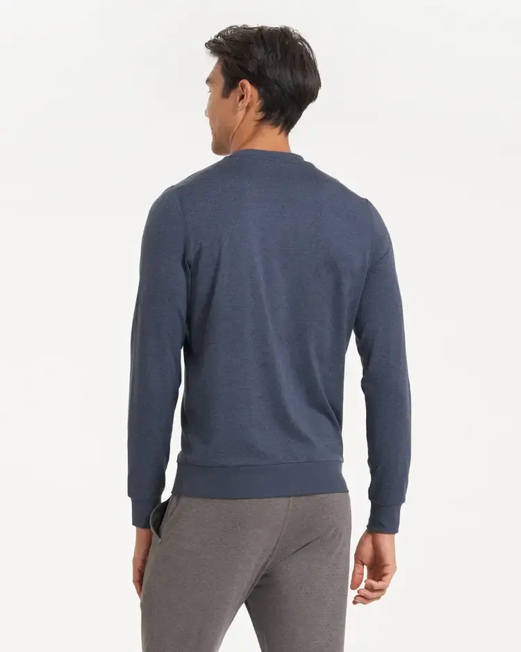 VUORI MEN'S PONTO PERFORMANCE CREW | AZURE HEATHER
