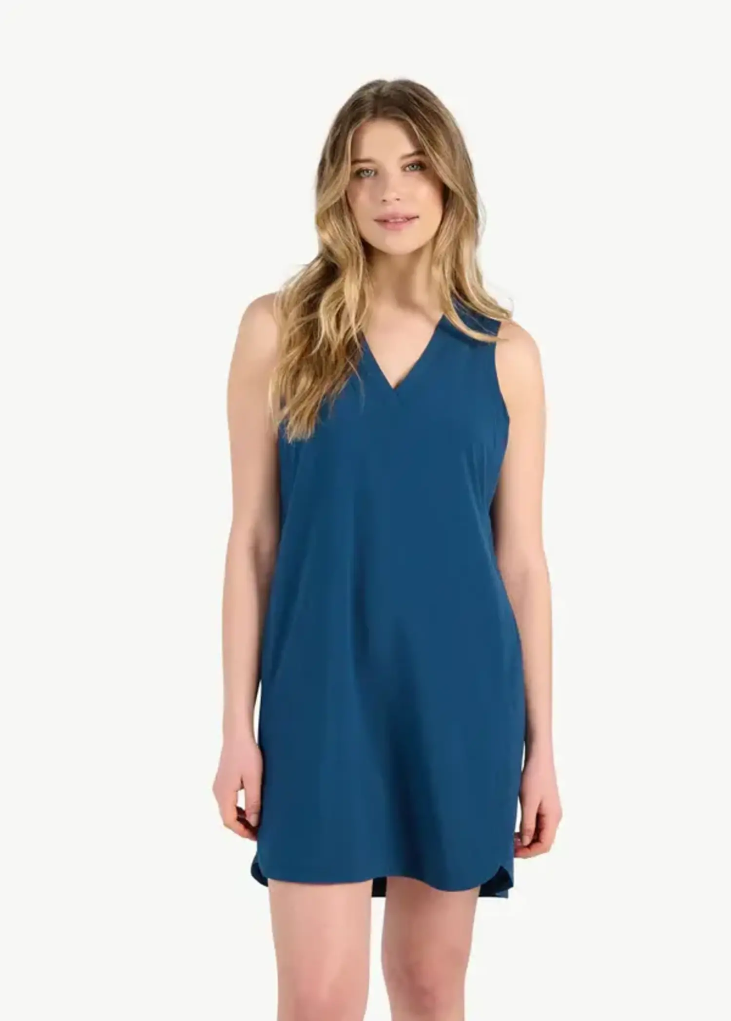 LOLE WOMEN S OLIVIE TANK DRESS FJORD BLUE