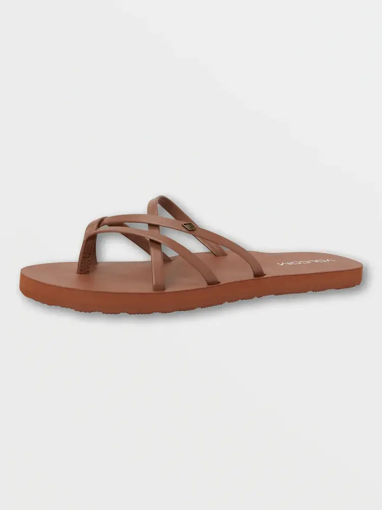 VOLCOM WOMEN'S NEW SCHOOL II SANDALS | COGNAC