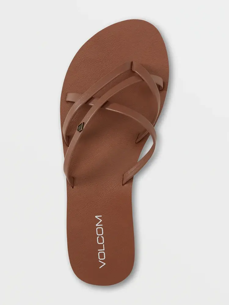 VOLCOM WOMEN'S NEW SCHOOL II SANDALS | COGNAC
