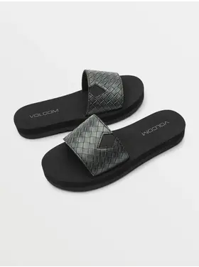 VOLCOM WOMEN'S NOT SO SIMPLE SLIDES | BLACK