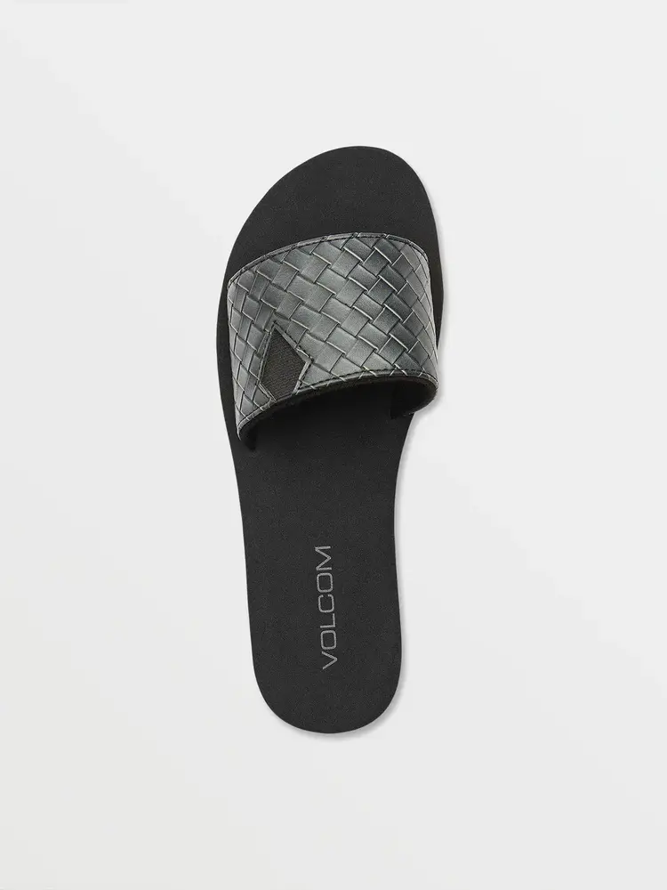 VOLCOM WOMEN'S NOT SO SIMPLE SLIDES | BLACK