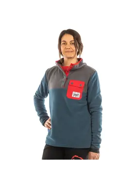 CHROMAG WOMEN'S FACET FLEECE | NAVY/CHAR/HIBISCUS