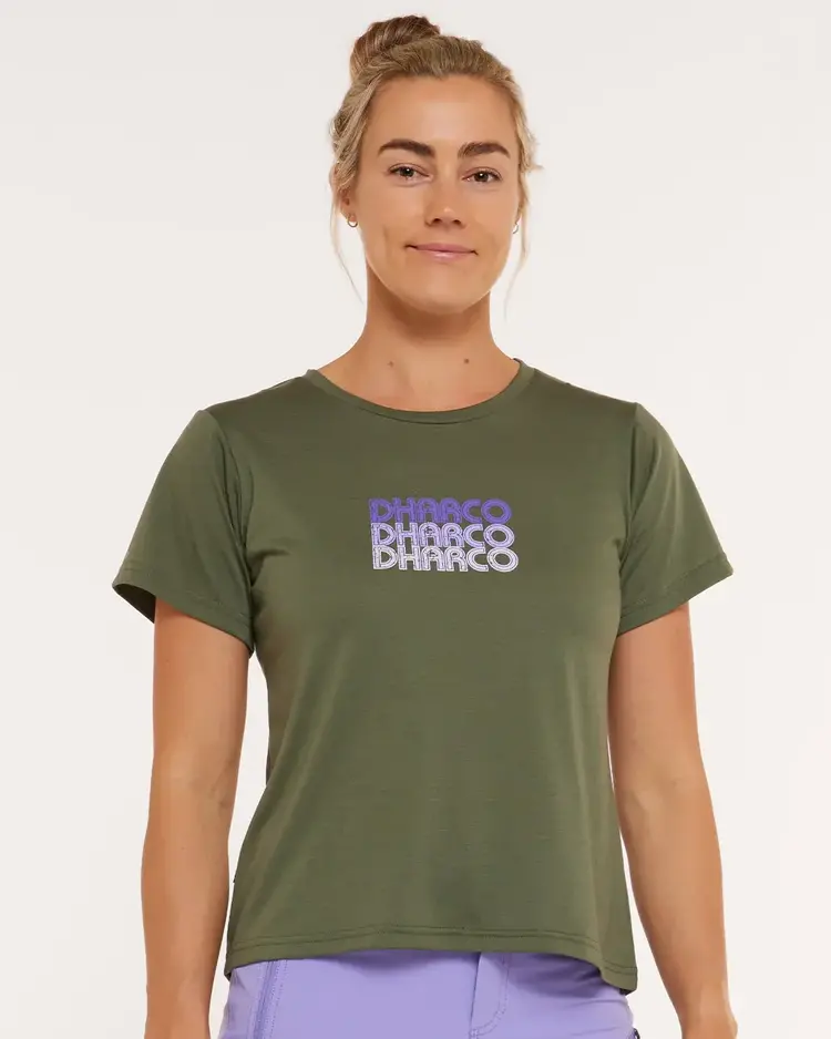 DHARCO WOMEN'S S/S TECH TEE | GARIGAL GREEN