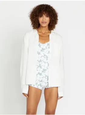 VOLCOM WOMEN'S COCO HO YOKED SHIRT | STAR WHITE