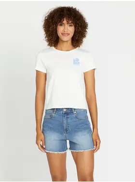 VOLCOM WOMEN'S STN STEP HIRISE SHORTS | JASPER BLUE