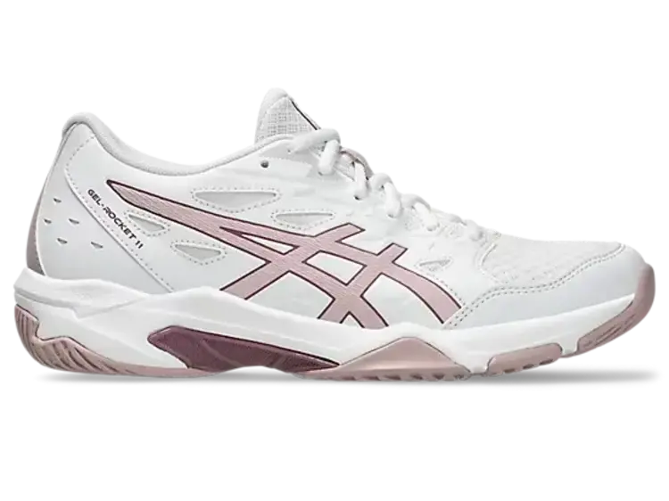 ASICS WOMEN'S GEL-ROCKET 11 | WHITE/WATERSHED ROSE