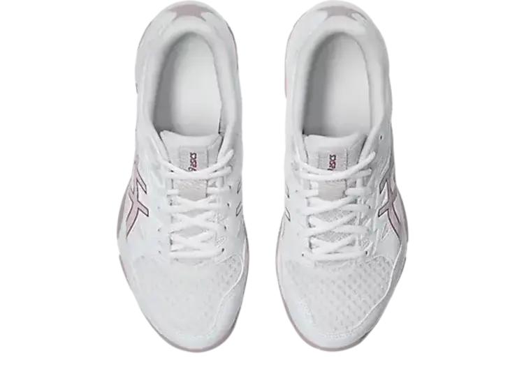 ASICS WOMEN'S GEL-ROCKET 11 | WHITE/WATERSHED ROSE