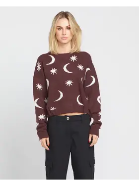 VOLCOM WOMEN'S NYTE STONE SWEATER | ESPRESSO