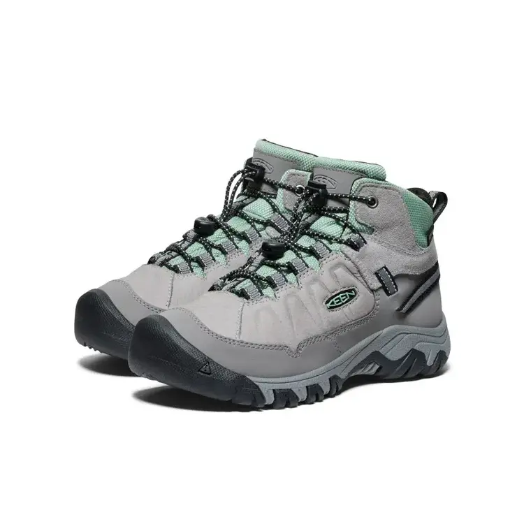 KEEN BIG KIDS' TARGHEE IV WP | ALLOY/GRANITE GREEN