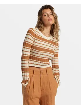 BILLABONG WOMEN'S CLARE CREW NECK | SANDALWOOD
