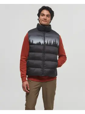 TENTREE MEN'S CLOUD SHELL JUNIPER PUFFER VEST | BLACK/WHITE
