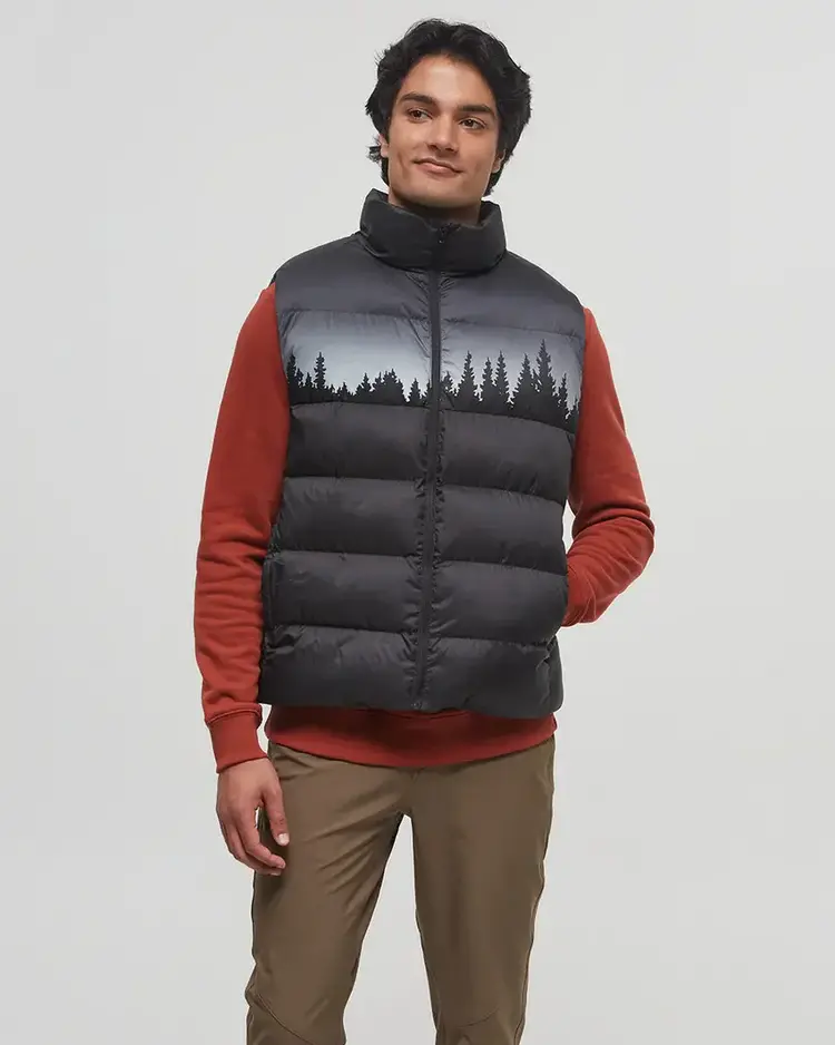 TENTREE MEN'S CLOUD SHELL JUNIPER PUFFER VEST | BLACK/WHITE