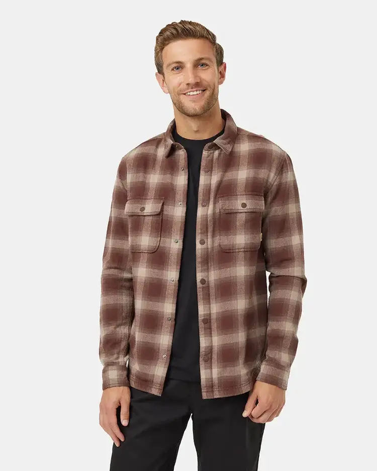 TENTREE MEN'S KAPOK FLANNEL COLVILLE | DEEP MAHOGANY