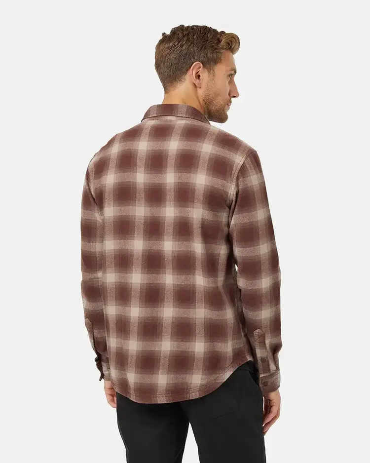 TENTREE MEN'S KAPOK FLANNEL COLVILLE | DEEP MAHOGANY