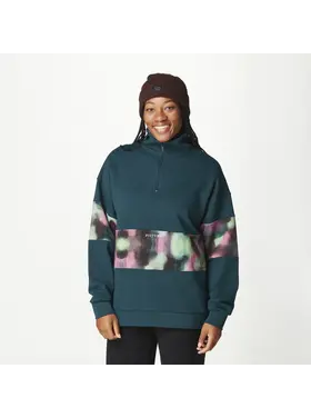 PICTURE ORGANIC WOMEN'S FIR RUGBY 1/4 ZIP SWEATER | DEEP WATER