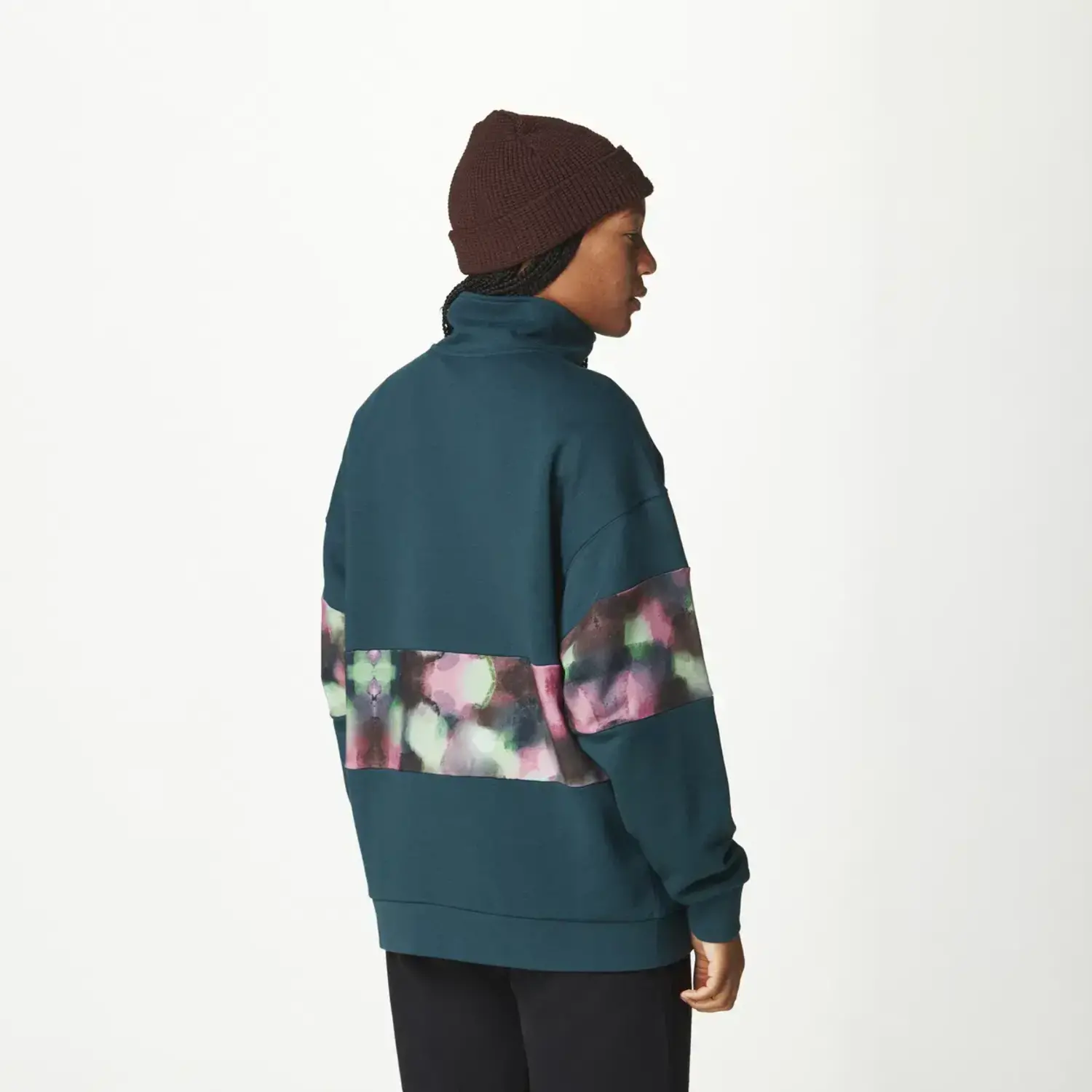 PICTURE W FIR RUGBY 1/4 ZIP SWEATER | DEEP WATER - Gerick Sports