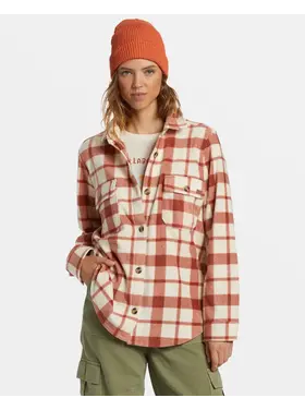 BILLABONG WOMEN'S FORGE FLEECE SHACKET | SWEET CHOCOLATE