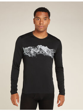 ICEBREAKER MEN'S MERINO 200 OASIS L/S CREWE REMARKABLES | BLACK