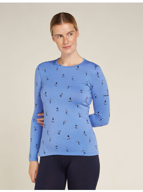 ICEBREAKER WOMEN'S MERINO 200 OASIS L/S CREWE SNOW DAY | BAJA