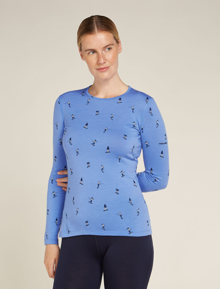 ICEBREAKER WOMEN'S MERINO 200 OASIS L/S CREWE SNOW DAY | BAJA