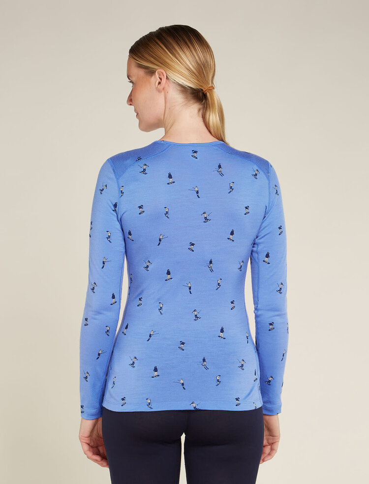 ICEBREAKER WOMEN'S MERINO 200 OASIS L/S CREWE SNOW DAY | BAJA