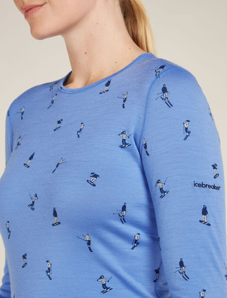 ICEBREAKER WOMEN'S MERINO 200 OASIS L/S CREWE SNOW DAY | BAJA