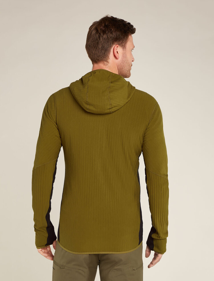 ICEBREAKER MEN'S DESCENDER L/S ZIP HOODIE | ALGAE