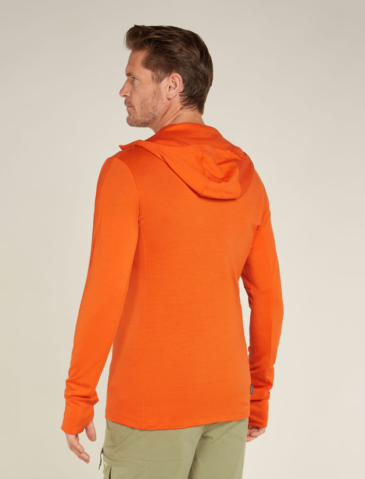 ICEBREAKER MEN'S MERINO 260 QUNTUM L/S ZIP HOODIE | BLAZE