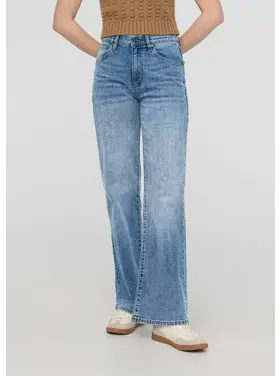 DUER WOMEN'S MIDWEIGHT PERFORMANCE DENIM WIDE LEG | VINTAGE BLUE