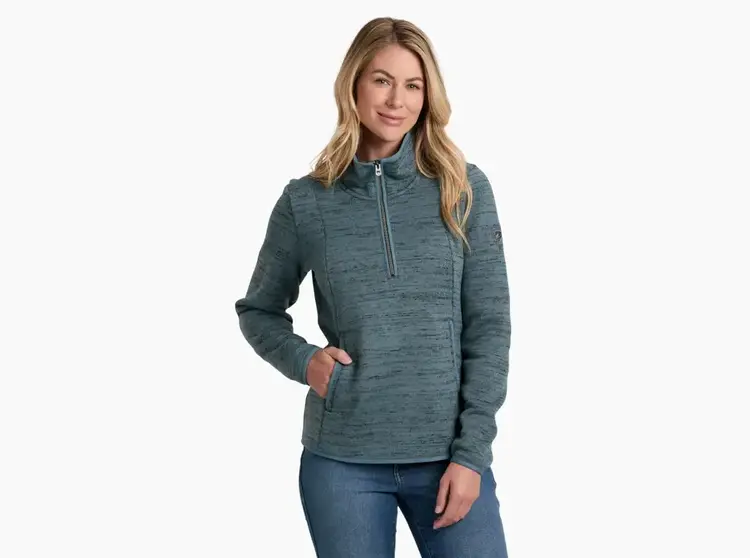 KUHL WOMEN'S ASCENDYR 1/4 ZIP | MINERAL BLUE