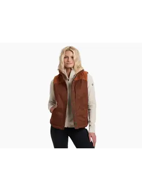 KUHL WOMEN'S CELESTE LINED VEST | MOCHA/RUST