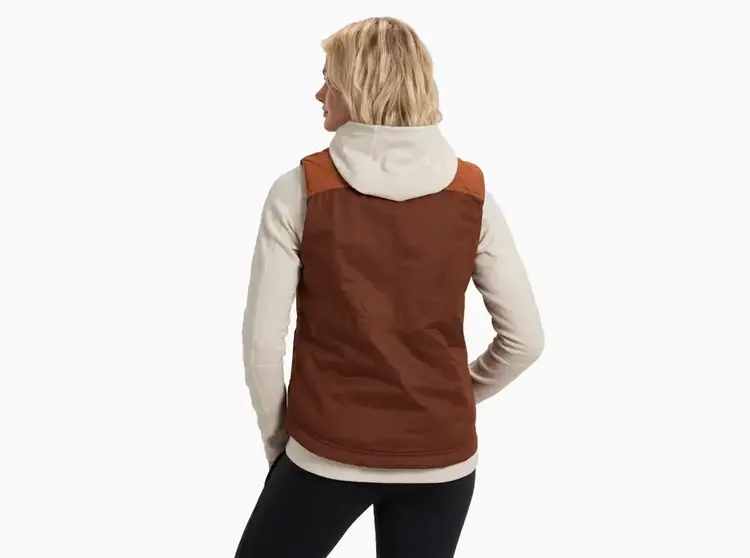 KUHL WOMEN'S CELESTE LINED VEST | MOCHA/RUST